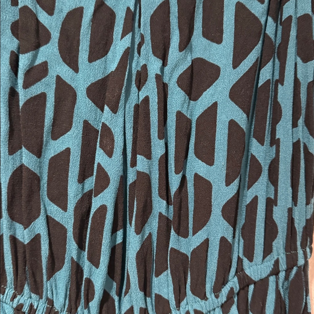 Geometric Black and Blue Jumpsuit - Picture 2 of 6